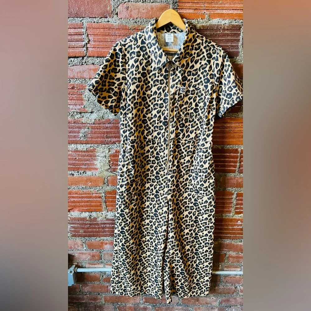 Lucy & Yak Ragan Cotton Jumpsuit in Leopard "Leo" US 14 (UK 18) - Picture 2 of 4